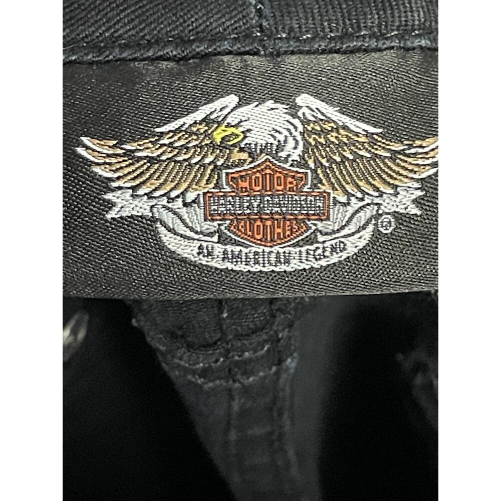 Harley Davidson Pants Womens 12 Stretch Flare Jeans Spandex Motorcycle Riding - Picture 9 of 13